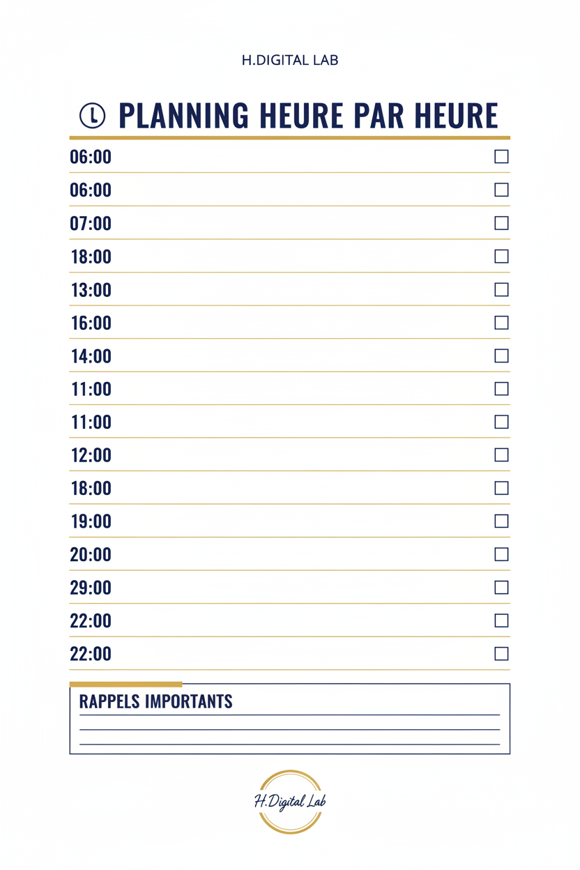 3. Planning Heure par Heure