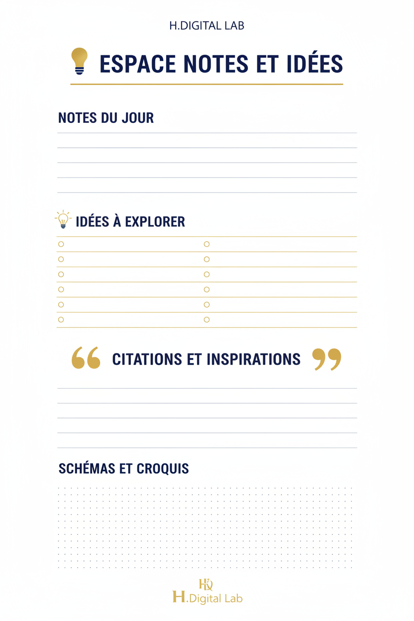 4. Espace Notes et Idées