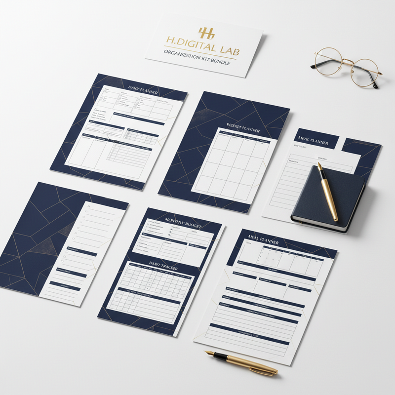 Pack Planners Complet | Quotidien + Hebdomadaire + Mensuel+Meal planner