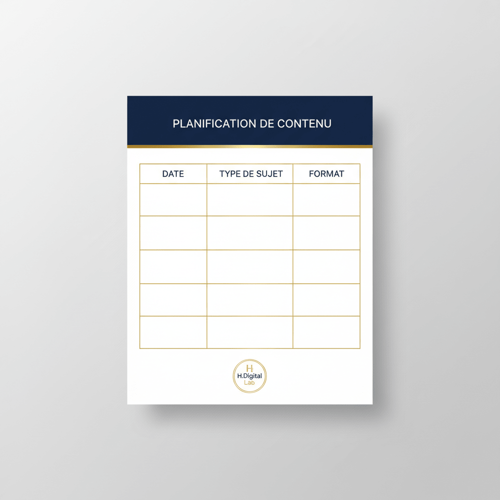 Calendrier Éditorial | Planification Réseaux Sociaux - H Digital Lab