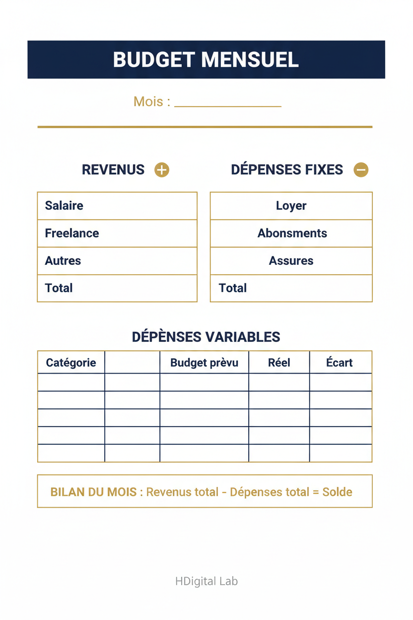 Carte – Budget Mensuel