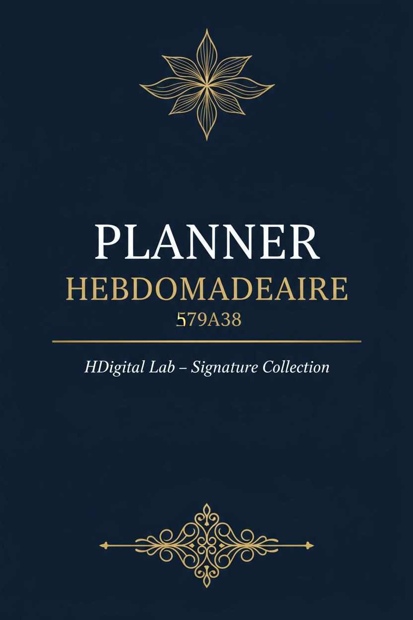 Couverture Planner Hebdomadaire