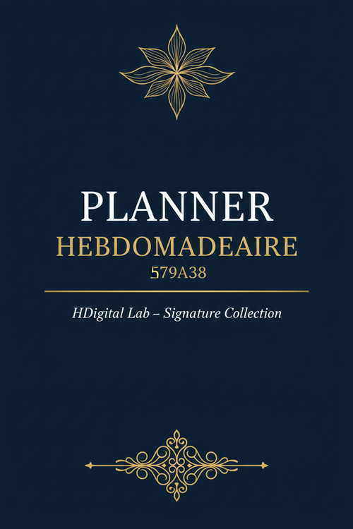 Couverture Planner Hebdomadaire