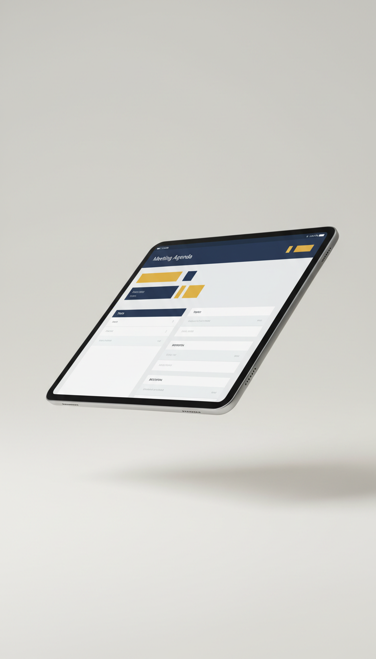 Agenda réunion professionnel format premium