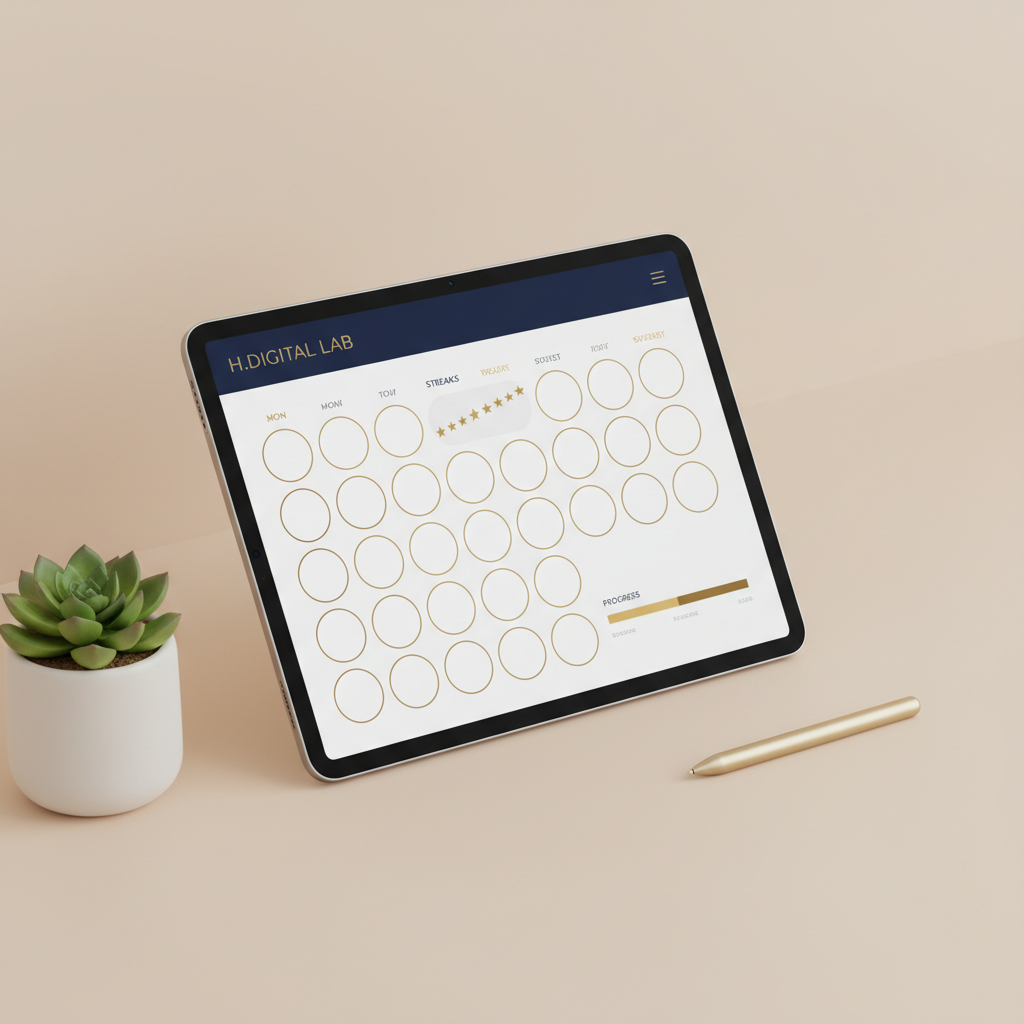 Mockup iPad Habit Tracker