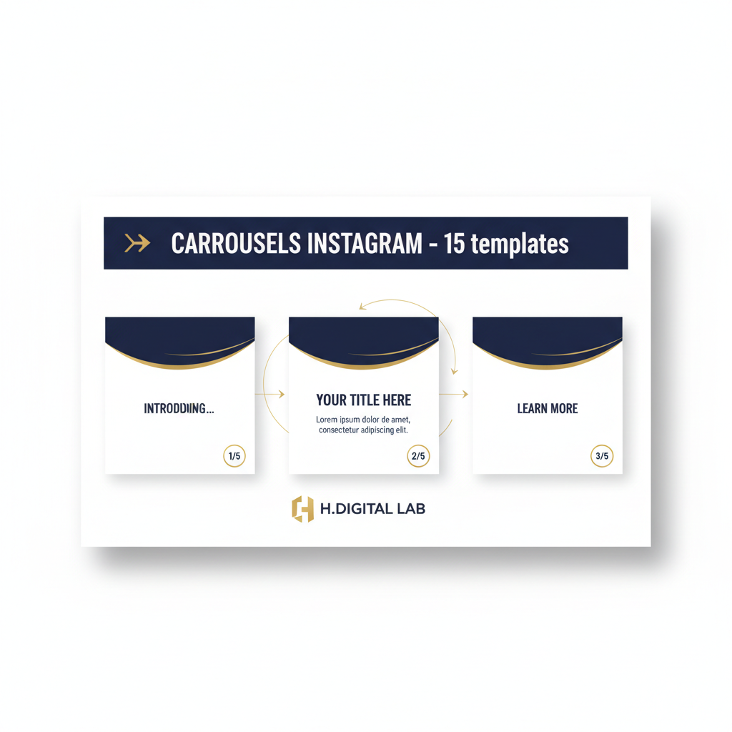 15 Templates Carrousels Instagram - H.Digital Lab