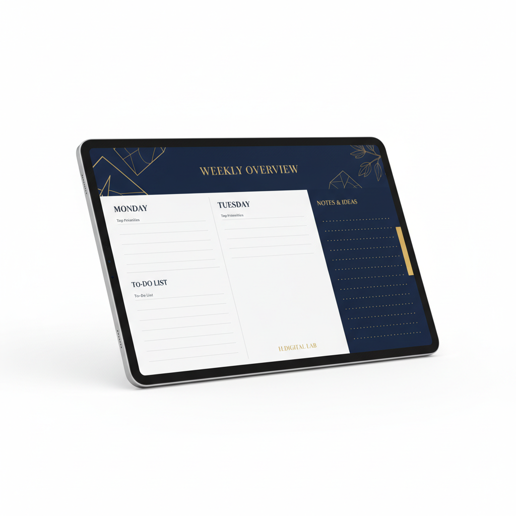 Pages intérieures Planner Hebdomadaire