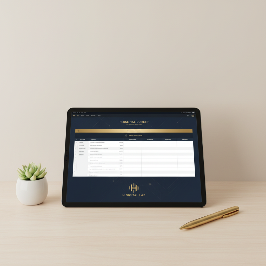 Mockup iPad Budget Personnel