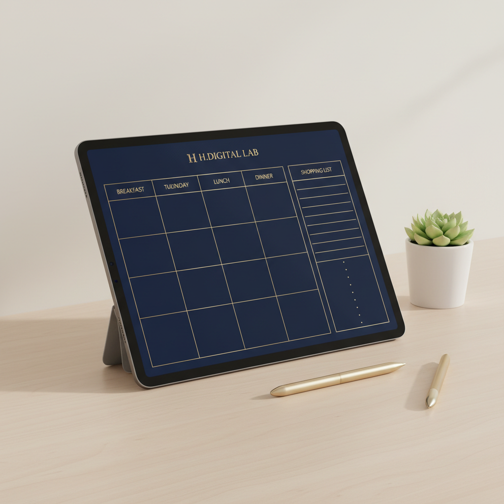 Mockup iPad Meal Planner