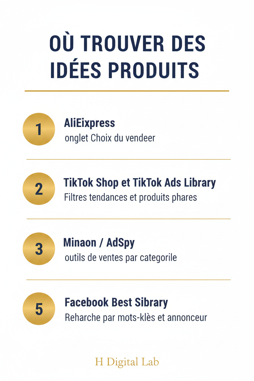 Page 4 — Où Trouver des Idées Produits