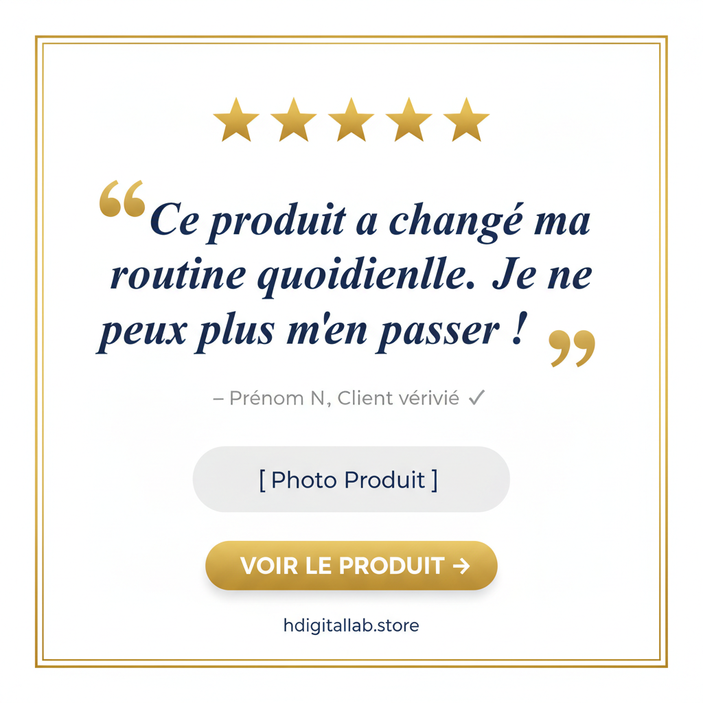 Template Canva — Pub Témoignage