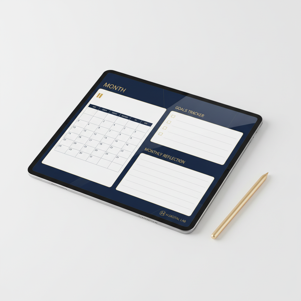 Pages intérieures Planner Mensuel