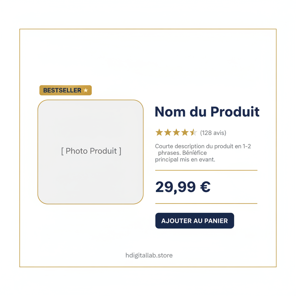 Template Canva — Fiche Produit Boutique