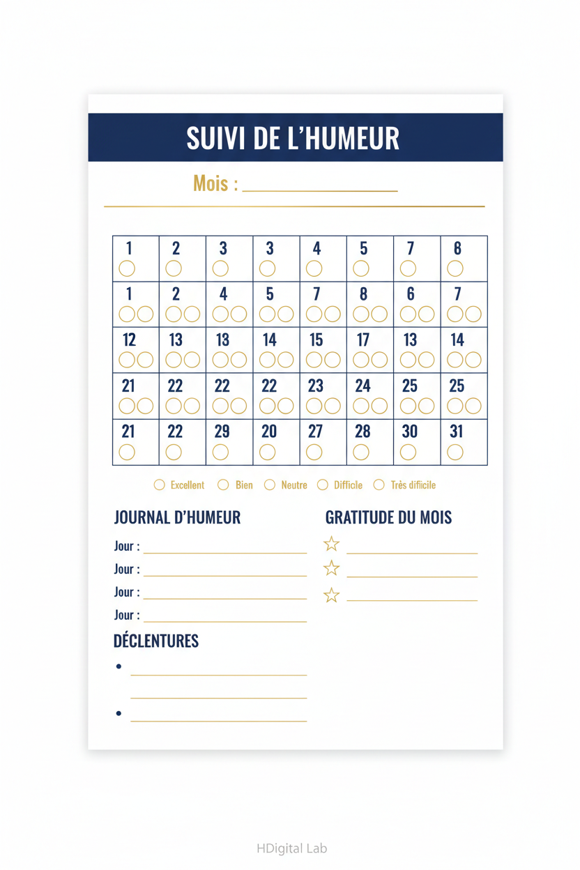 Carte – Suivi de l’Humeur