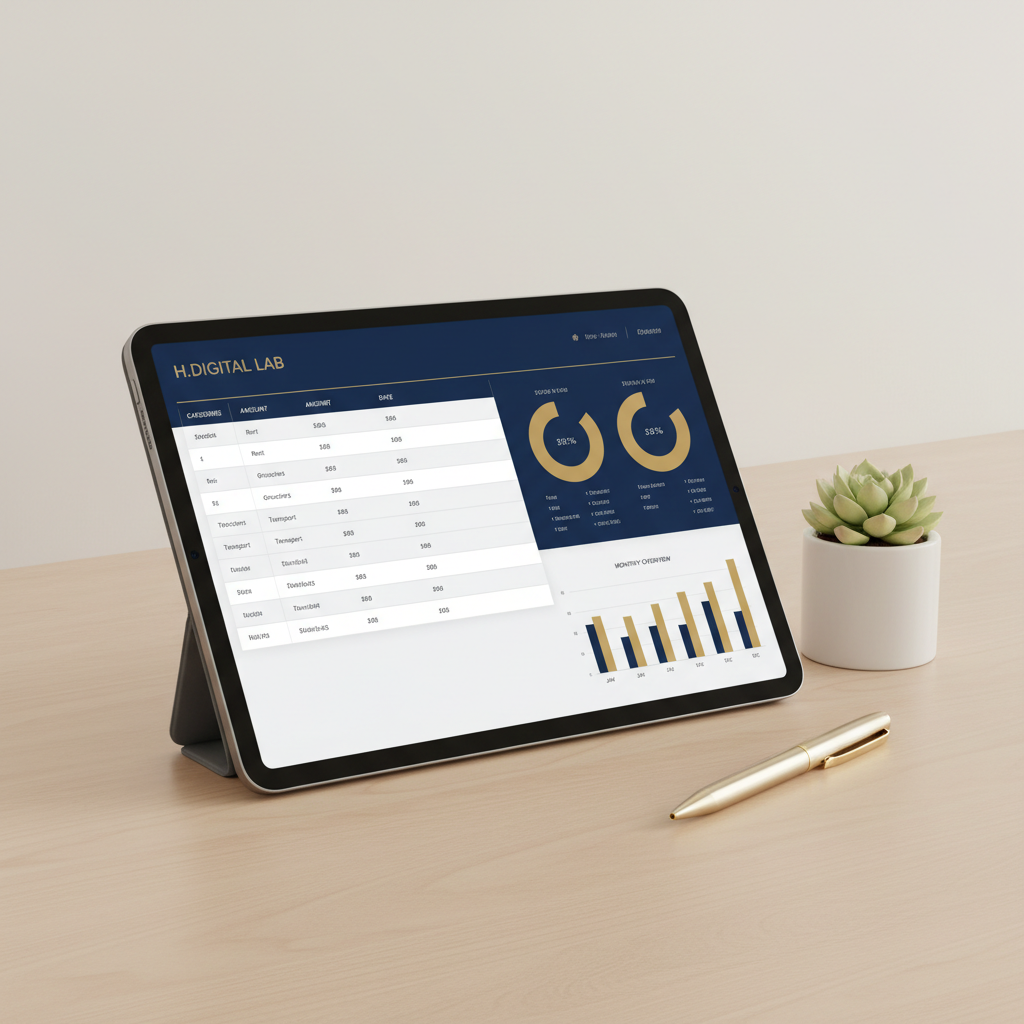 Mockup iPad Suivi des Dépenses