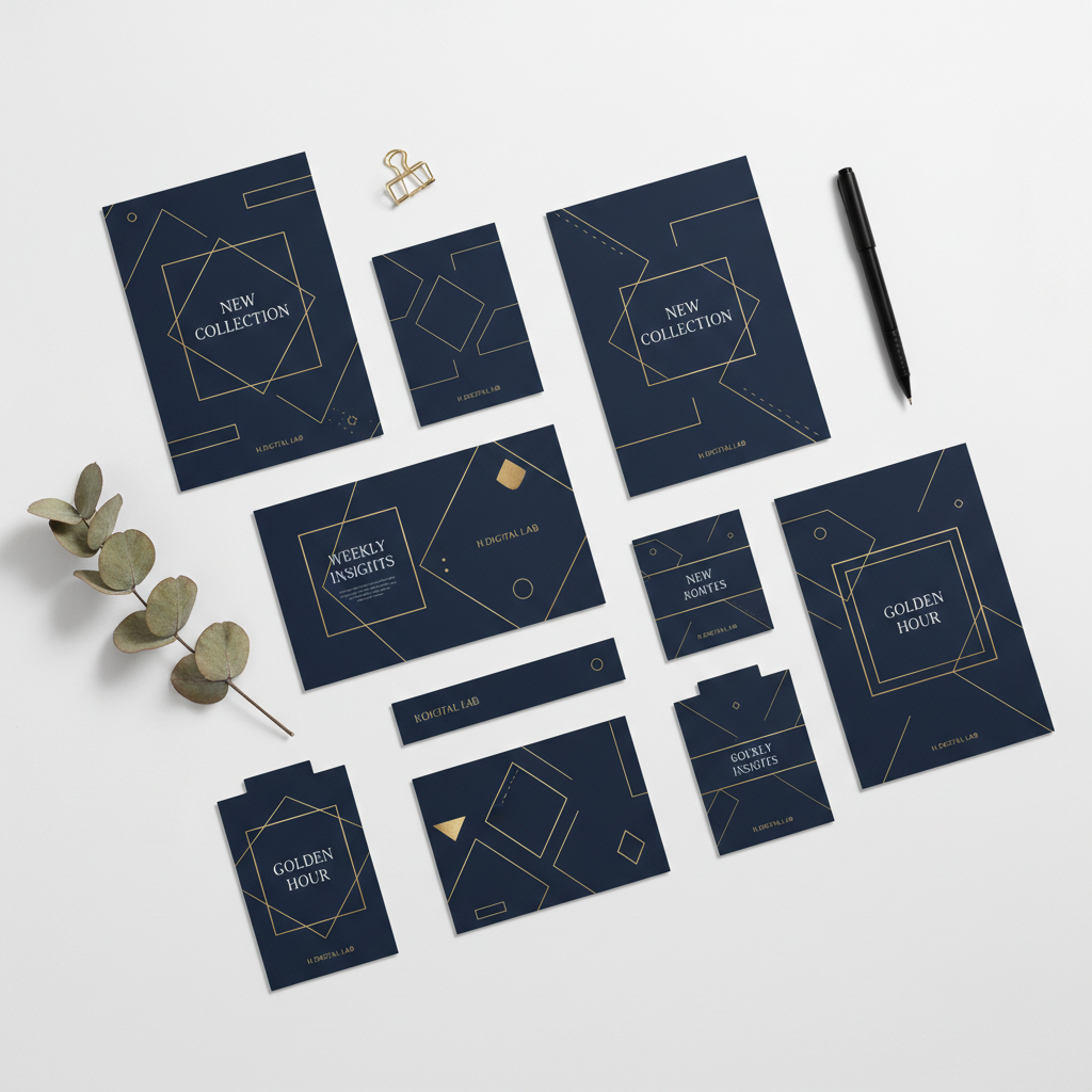 Flat lay Template marketing Canva