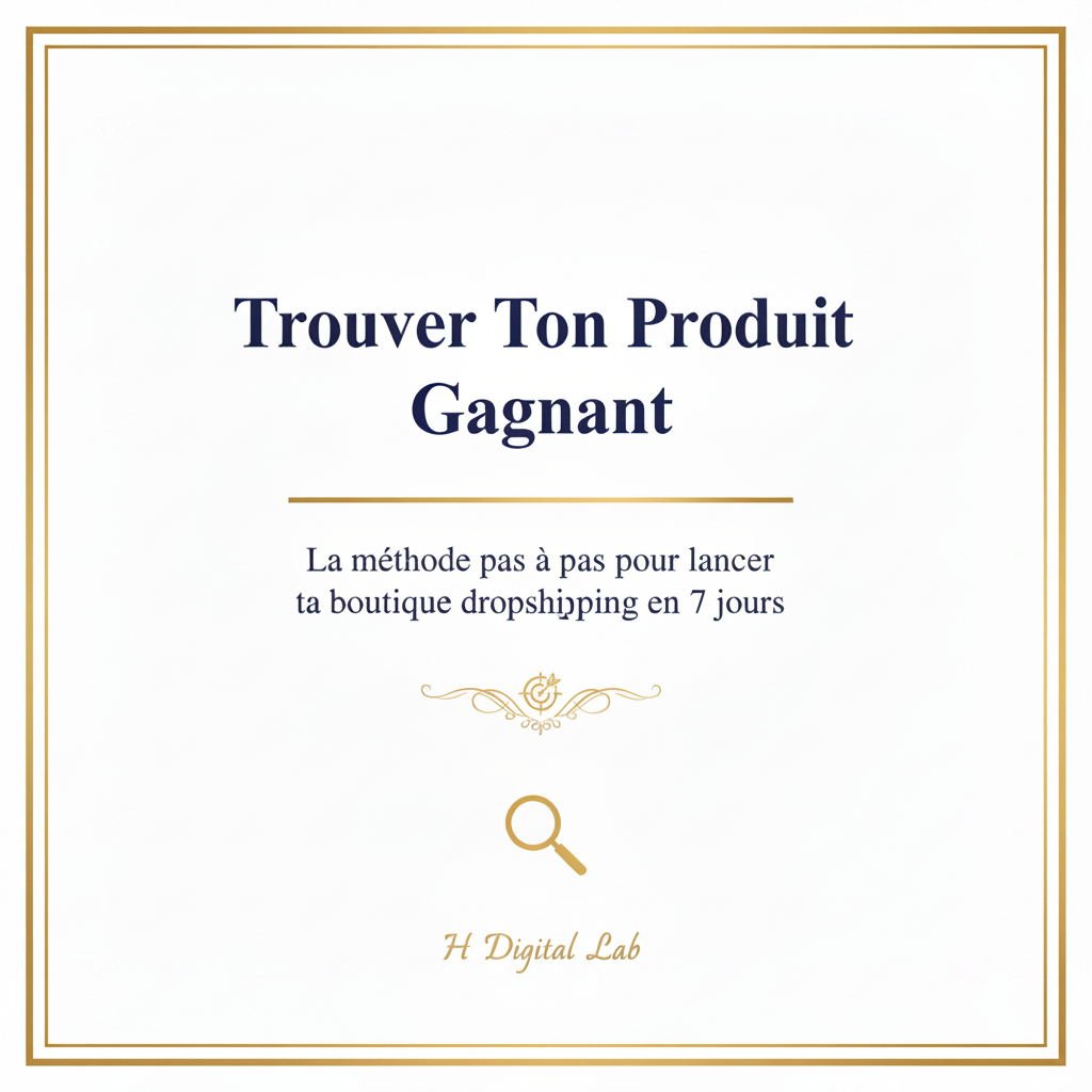Couverture Guide PDF — Trouver Ton Produit Gagnant