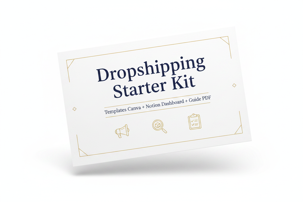 Dropshipping Starter Kit — Templates Canva, Dashboard Notion & Guide PDF