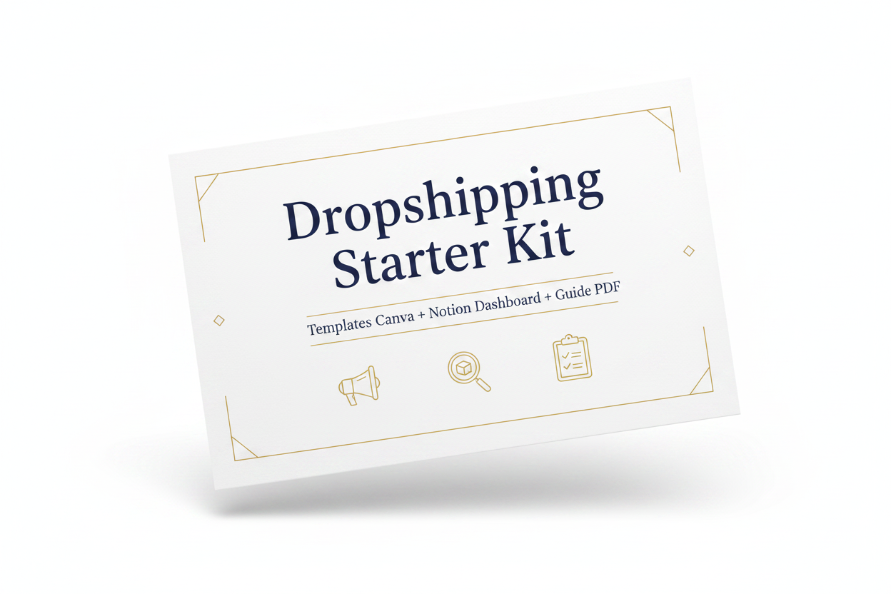Dropshipping Starter Kit — Templates Canva, Dashboard Notion & Guide PDF