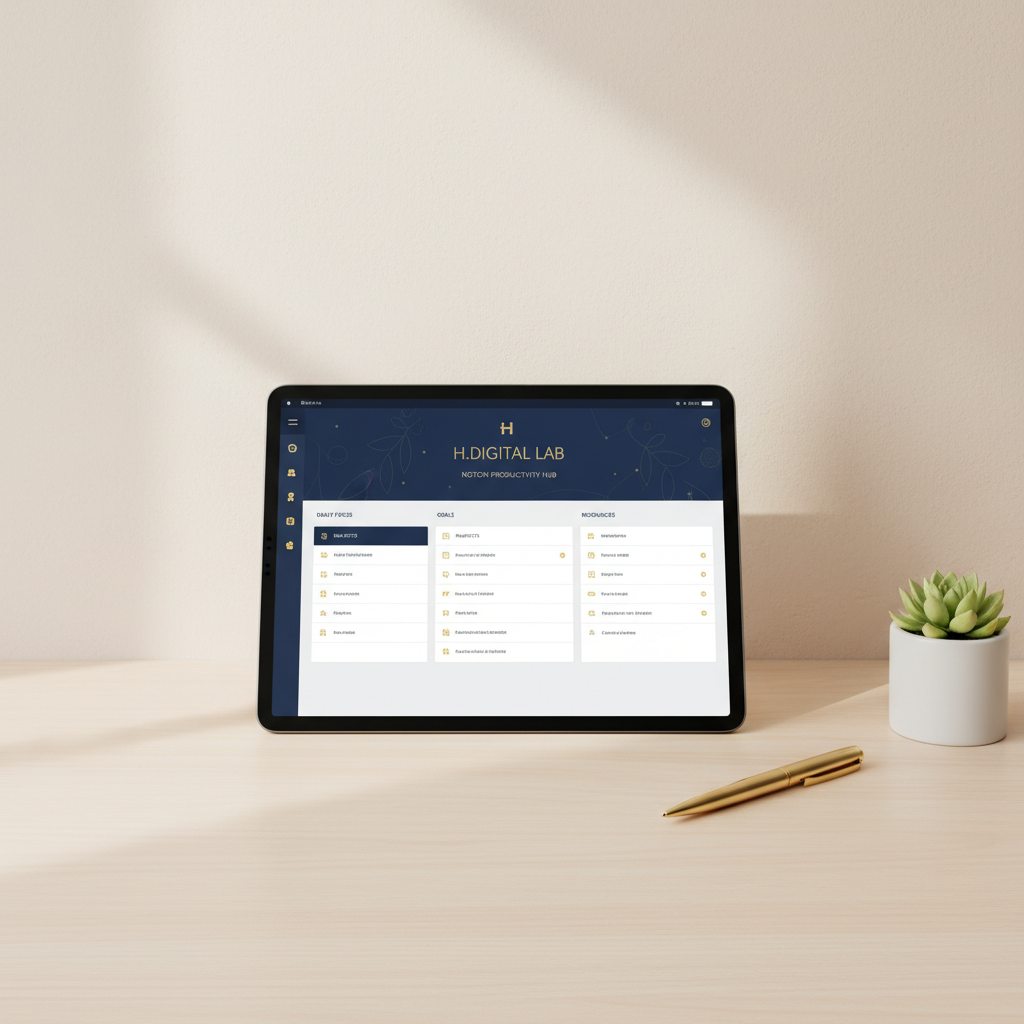 Mockup iPad Dashboard Notion