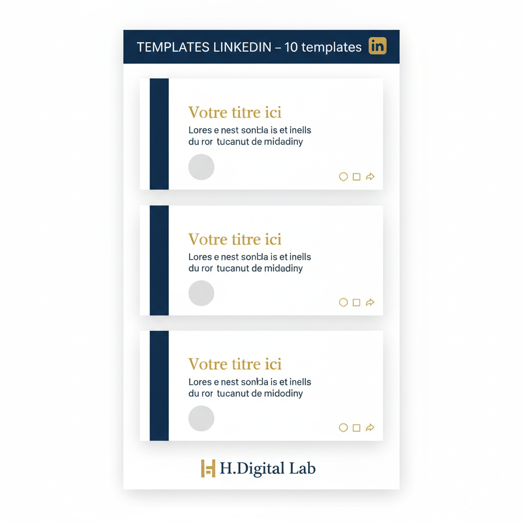 10 Templates LinkedIn Canva Premium - H.Digital Lab