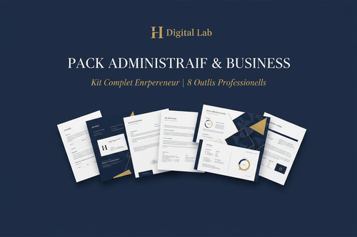 Pack Administratif & Business PDF | Kit Complet Entrepreneur – Téléchargeable - H Digital Lab
