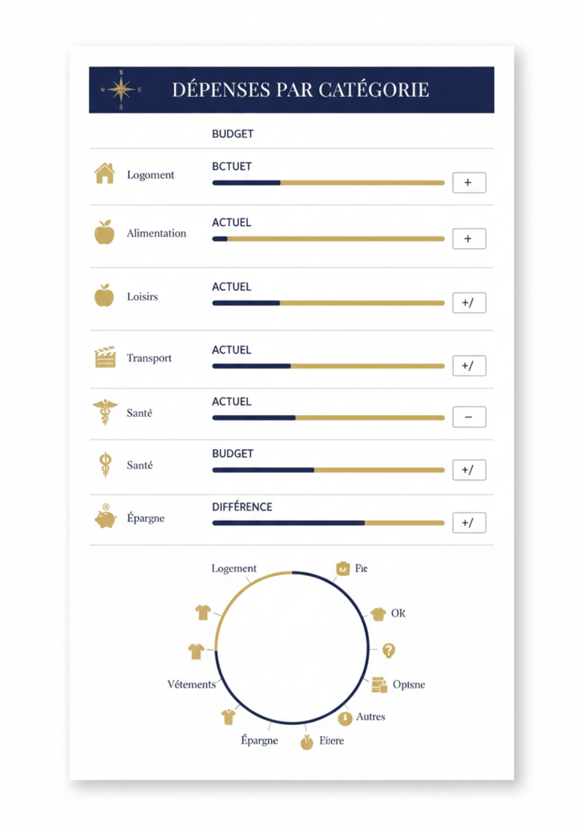 Planner Budget du Mois | Suivi Dépenses & Épargne - H Digital Lab