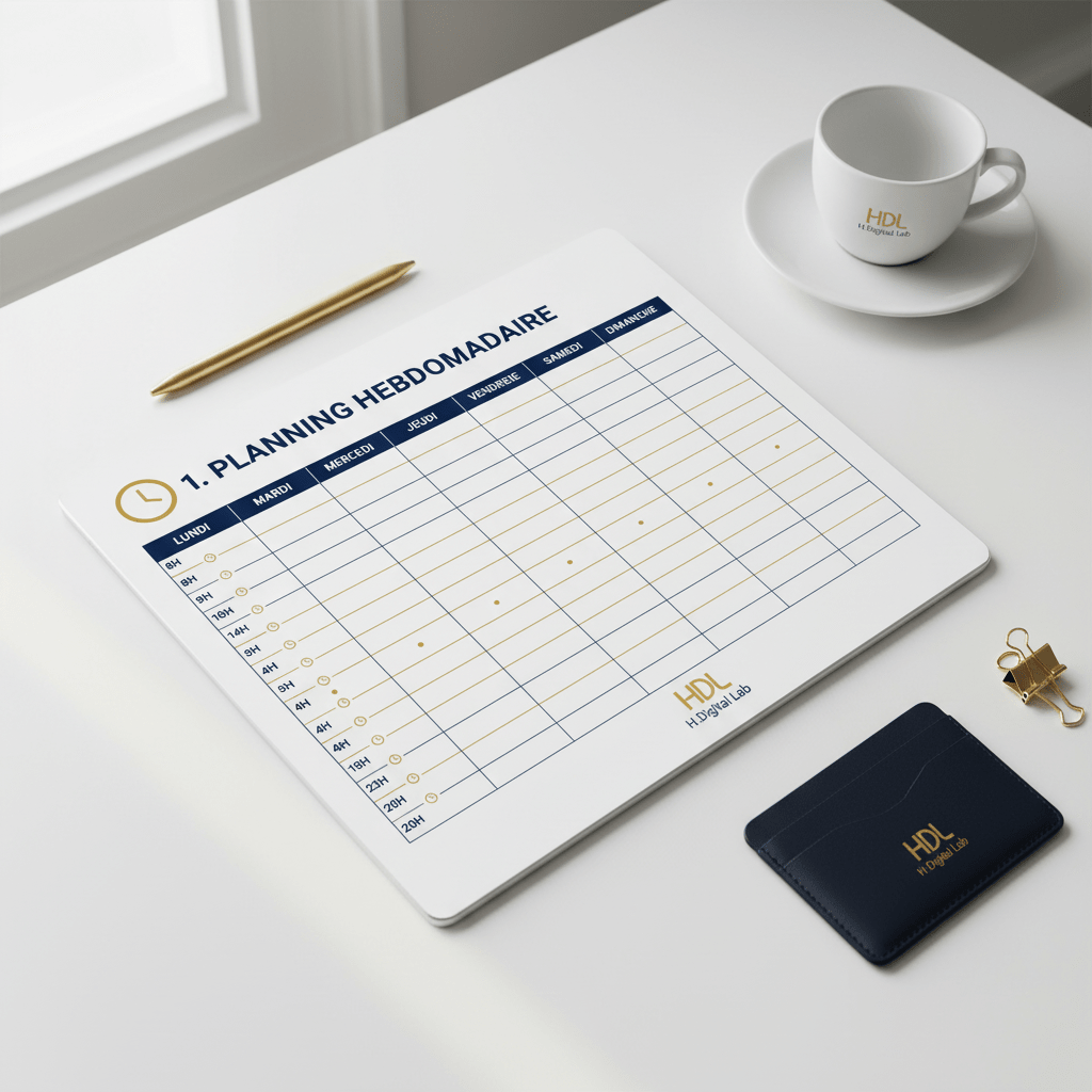 Planner Hebdomadaire | Organisation & Productivité - H Digital Lab