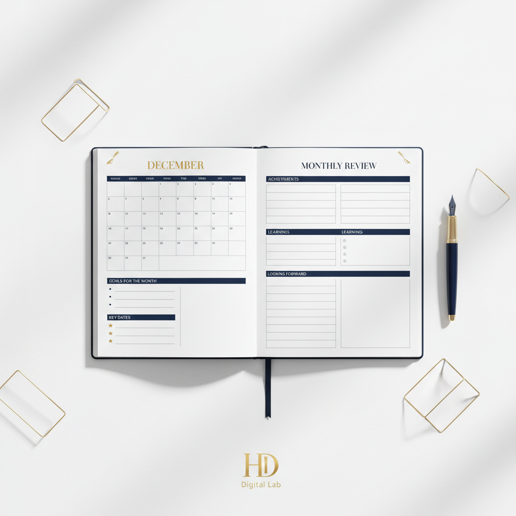 Planner Mensuel – H Digital Lab